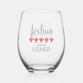 Verre À Vin Sans Pied Mariage et mariage 5 Coeur Usher (Verso)