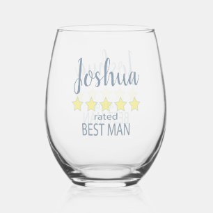 Verre À Vin Sans Pied Mariage et mariage 5 étoiles Meilleur homme