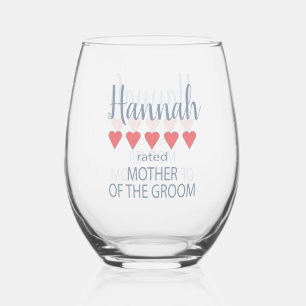 Verre À Vin Sans Pied Mariage et mariage fête 5 Coeur Mère de la chambre