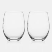 Verre À Vin Sans Pied Mariage Faveur M. Mme Black White (Gauche)
