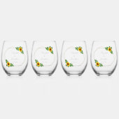 Verre À Vin Sans Pied Mariage géométrique tournesol (Recto)