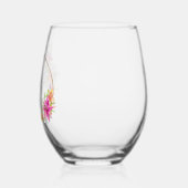 Verre À Vin Sans Pied Mariage.Lys et oiseaux Aquarelle (Gauche)