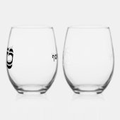 Verre À Vin Sans Pied Mariage Mazel Tov hébreu personnalisé (Gauche)