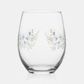 Verre À Vin Sans Pied Mariage moderne à fleurs d'Oiseau superposé (Droite)