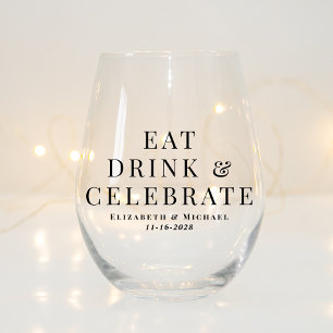 Verre À Vin Sans Pied Mariage Moderne Manger Boire Célébrer