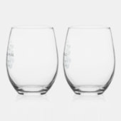 Verre À Vin Sans Pied Mariage sur mesure Eucalyptus Greenery (Gauche)