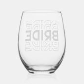 Verre À Vin Sans Pied Mariée  (Verso)