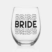Verre À Vin Sans Pied Mariée (Recto)