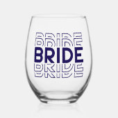 Verre À Vin Sans Pied Mariée (Recto)