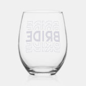 Verre À Vin Sans Pied Mariée (Verso)