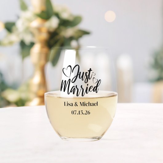 Verre À Vin Sans Pied Mariés aujourd'hui (Insitu (Mariage))