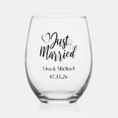 Verre À Vin Sans Pied Mariés aujourd'hui (Recto)