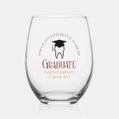 Verre À Vin Sans Pied Maroon Dental School Custom Dentist Graduation (Recto)