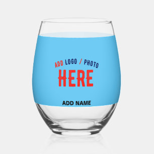 VERRE À VIN SANS PIED MARQUE VÉRIFIÉE SKY BLEU MODERNE ET MODERNE