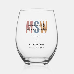 Verre À Vin Sans Pied Master en travail social en MSW