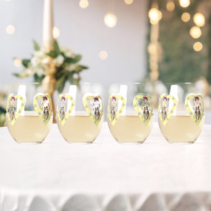 Verre À Vin Sans Pied Meerkats En Amour Se Marier,