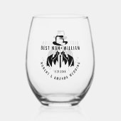 Verre À Vin Sans Pied Meilleur homme élégant Mariage Tuxedo (Recto)