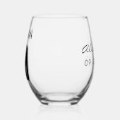 Verre À Vin Sans Pied Meilleur nom d'homme Mariage noir Tuxedo Date (Gauche)