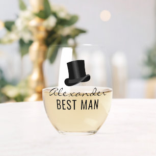 Verre À Vin Sans Pied Meilleur nom d'homme Mariage Top Hat Date