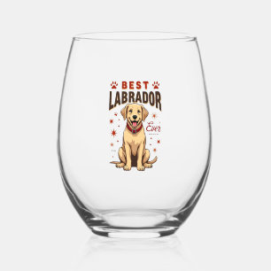 Verre À Vin Sans Pied Meilleur parent Labrador de tous les temps Vintage