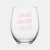 Verre À Vin Sans Pied Meilleure maman jamais (Verso)