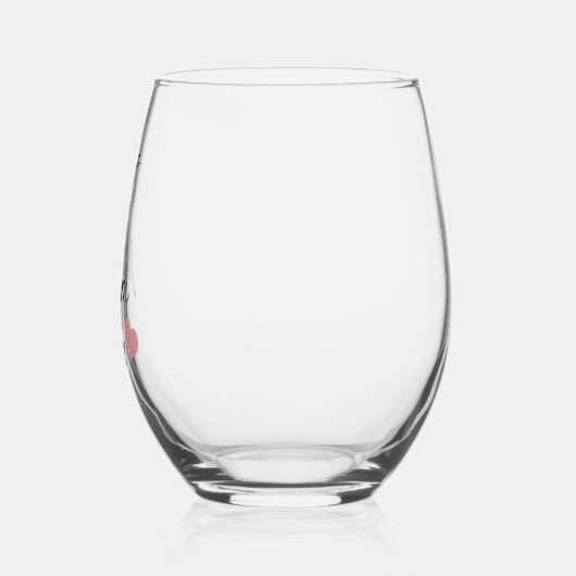 Verre À Vin Sans Pied "Meilleure maman jamais" élégant script (modifiabl (Gauche)