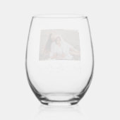 Verre À Vin Sans Pied Meilleure maman jamais script photo (Verso)