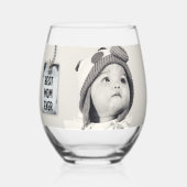 Verre À Vin Sans Pied Meilleure photo personnalisée jamais vue par maman (Recto)