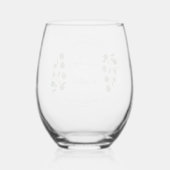 Verre À Vin Sans Pied Merci de Mariage Rustique Floral Eucalyptus (Verso)