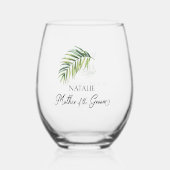 Verre À Vin Sans Pied Mère de la salle Palm Leaf Mariage parent (Recto)