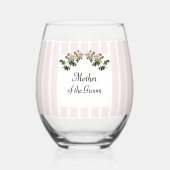 Verre À Vin Sans Pied Mère romantique rose douce de la Mariage de chambr (Recto)