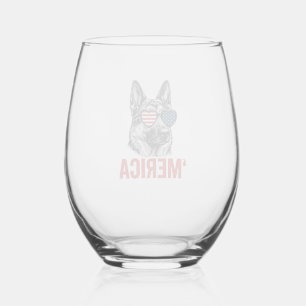 Verre À Vin Sans Pied Merica Berger Allemand Drapeau Lunettes de Soleil