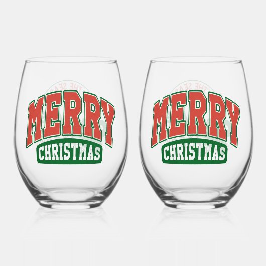 Verre À Vin Sans Pied Merry Christmas 'Tis the Season to Sparkle (Recto)