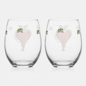 Verre À Vin Sans Pied Merry Heart Valentine's (Verso)