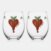 Verre À Vin Sans Pied Merry Heart Valentine's (Recto)