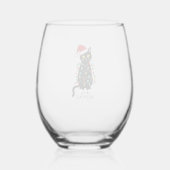 Verre À Vin Sans Pied Merry Kissmyass Funny Cat Christmas Lights Premium (Verso)
