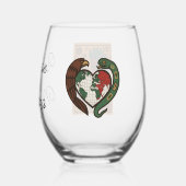 Verre À Vin Sans Pied Mesoamerican Emperor Medallion Aztec/Mayan Person (Verso)