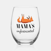 Verre À Vin Sans Pied Mignonne Infoxicate Fox Mère Don Qui Aime Boire (Recto)