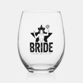 Verre À Vin Sans Pied Minimal Bride Floral (Recto)