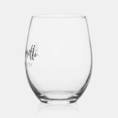 Verre À Vin Sans Pied Minimalist Professional Handwrite Plain Name Title (Gauche)