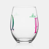 Verre À Vin Sans Pied Mme PhD. Rose & Vert (Droite)