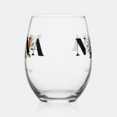 Verre À Vin Sans Pied Modern Personalized Nana Floral Gift (Gauche)
