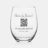 Verre à vin sans pied moderne avec code QR pour ma (Verso)