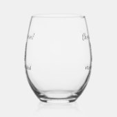 Verre à vin sans pied moderne avec code QR pour ma (Droite)