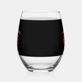 VERRE À VIN SANS PIED MODERNE ET MODERNE PERSONNALISABLE NOIR VÉRIFIÉ (Droite)