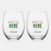 VERRE À VIN SANS PIED MODERNE MODERNE PERSONNALISABLE CLAIR VÉRIFIÉ (Verso)