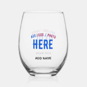 VERRE À VIN SANS PIED MODERNE MODERNE PERSONNALISABLE CLAIR VÉRIFIÉ (Verso)