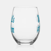 Verre À Vin Sans Pied Mom sky blue half text (Droite)