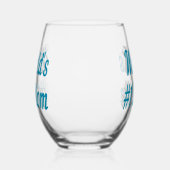 Verre À Vin Sans Pied Mom sky blue half text (Gauche)