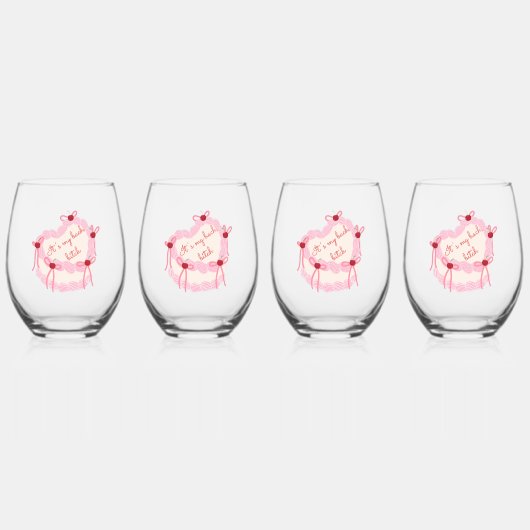 Verre À Vin Sans Pied Mon bachelorette | Soirée de la mariée de Coquette (Recto)